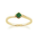 【送料無料】ネックレス イエローゴールドエメラルドスクエアリングgemondo 9ct yellow gold 016ct emerald square ring(4)
