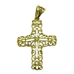 【送料無料】ネックレス　 9ctイェローゴールドユニークカットアウトペンダントrrp165c215 9ct yellow gold fancy unique cutout cross pendant rrp 165 c215