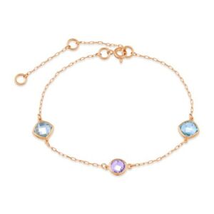 【送料無料】ネックレス　58514ctローズ58514 ct rose gold bracelet with gemstones