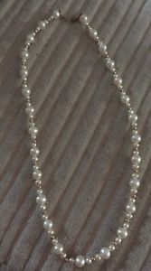 【送料無料】ネックレス　パールゴールドネックレス(4)
