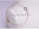 【送料無料】ネックレス ブレスレットソリッドゴールドアコヤgenuine natural saltwater pearl bracelet 18k solid gold hanadama amp; akoya pearl(4)