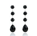 【送料無料】ネックレス　kホワイトゴールドカットオニキスイヤリング14k white gold dangle earrings with fancy cut onyx gemstones