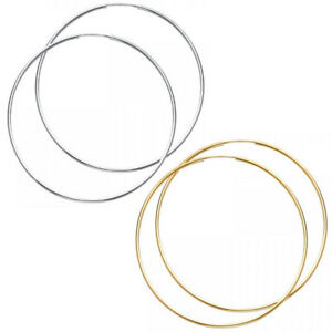 ネックレス　1mm225インチ14kイタリアゴールドイアリングplain polish thin 1mm hoop dangle 225 inch real 14k solid italian gold earrings