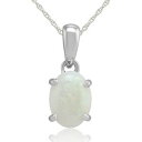 【送料無料】ネックレス ホワイトゴールドオパールカボションペンダントチェーン9ct white gold 069ct opal cabochon single stone pendant on 45cm chain(4)