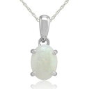 【送料無料】ネックレス　ホワイトゴールドオパールカボションペンダントチェーン9ct white gold 069ct opal cabochon single stone pendant on 45cm chain