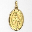 【送料無料】ネックレス メダルメアリージェーンイエローゴールドソリッドイタリアmedal miraculous, virgo mary jane, yellow gold 750 18k, solid, made in italy(4)
