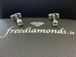 ̵ۥͥå쥹󥰥饤ȥݥåȥɥearrings light spot 18 ct gold with emeralds natural 0,14 ct