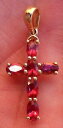 【送料無料】ネックレス　クルゼイロオーバル×kゴールドクロスペンダントrubellite cruzeiro 141cts oval 5x3mm not enhanced 10k gold cross pendant e497