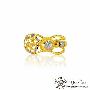 【送料無料】ネックレス　イエローゴールドリングサイズ22ct 916 yellow gold hallmark ring cz size j pr 33