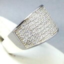 ネックレス　マイクロスターリングシルバーキュービックジルコンドレスリングサイズstunning micropave 925 sterling silver cubic zircon dress ring size q 355