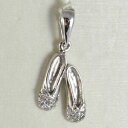 【送料無料】ネックレス ホワイトゴールドペンダントイタリアダンスダンスバレリーナwhite gold pendant 750 18k, shoes dance, dance, ballerina, made in italy