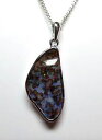 【送料無料】ネックレス クィーンズランドボールダーオパールシルバーペンダントオーストラリアストーンqueensland boulder opal hand made silver pendant natural australian stone