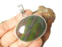 【送料無料】ネックレス　スターリングシルバーペンダントbloodstone sterling silver 925 gemstone pendant hallmarked