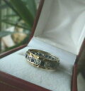【送料無料】ネックレス ヴィンテージイエローホワイトゴールドサファイアリングサイズvintage 9ct yellow amp; white gold sapphire eternity ring hm 1972 size k l|詳細画像