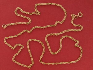 【送料無料】ネックレス　イエローゴールドロープチェーンネックレスグラムインチ