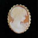 【送料無料】ネックレス finely carved 9 k gold mounted cameo brooch birmingham1979 11gramsfi...