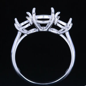 ̵ۥͥå쥹åkۥ磻ȥɥޥȥե󥫥åȥsolid 10k white gold three stone 89mm round cut semi mount setting fine ring