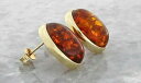 【送料無料】ネックレス イタリアゴールドドイツバルトスタッドイヤリング¥italian made 9ct gold german baltic amber la...