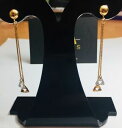 【送料無料】ネックレス トーンゴールドドロップイヤリング18ct two tone gold drop earrings(4)
