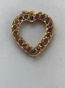 楽天hokushin【送料無料】ネックレス　kゴールドガーネットハートペンダント 22k gold garnet heart pendant perfect holiday gift