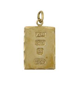 【送料無料】ネックレス 9ct9ct yellow dog tag
