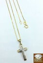 【送料無料】ネックレス kイエローゴールドイエスインチボックスチェーンクロスreal 10k yellow gold jesus cross charm with 16 inch box chain for women, angel n