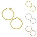 楽天hokushin【送料無料】ネックレス　イタリア14k31mmスナップイアリング italian made solid 14k gold simple puffed textured 31mm snap hoop earrings