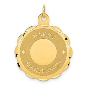 【送料無料】ネックレス　イエローゴールドハッピー14k yellow gold happy anniversary charm xac592