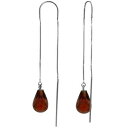 【送料無料】ネックレス　ガーネットイヤリングローズゴールドgenuine garnets briolette gems threader earrings 14k yellow, white or rose gold