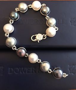 【送料無料】ネックレス ホールスターリングシルバーブレスレットdower and hall pearlicious sterling silver bracelet freshwater pearl bnib