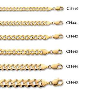 楽天hokushin【送料無料】ネックレス　イエローゴールドブレスレットチェーンhallmarked solid 9ct yellow gold curb bracelet chain various lengths