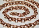【送料無料】ネックレス ローズゴールドシルバーベルチャーリンクチェーンインチuk hallmarked 9ct rose gold on silver patterned belcher link chain 20 inch(4)