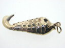 【送料無料】ネックレス イエローゴールドarticulated fish 9ct yellow gold fish charm 24g(4)