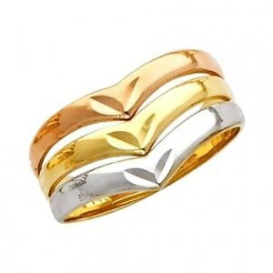 【送料無料】ネックレス　14kゴールドdc7semanarioラップ14k tricolor gold dc seven day semanario fancy ladys polished wrap ring