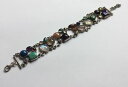 【送料無料】ネックレス スターリングシルバーカボションミックスブレスレットアメジストラピスガーネットターコイズsterling silver cabochon mix gemstones bracelet amethyst lapis garnet turquoise