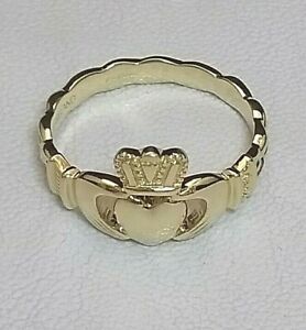 【送料無料】ネックレス　ゴールドッドクラダダブリンメッキgenuine 9ct gold irish claddagh cladah hallmarked dublin not filled or plated