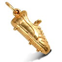 【送料無料】ネックレス ソリッドイエローゴールドサッカーフットボールスパイクペンダントsolid 9ct yellow gold single soccer football boot charm pendant