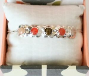 【送料無料】ネックレス orla kielyスターリングトグルbnwtorla kiely tigers eye inlay sterling silver flower toggle bracelet bnwt