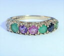 【送料無料】ネックレス　ゴールドリングサイズ9ct gold dearest ring, multi gemstone, size i12