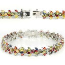 natural songea multi color sapphire marquise sterling 925 silver bracelet 725マルチカラーサファイアスターリングシルバーブレスレット※注意※NYからの配送になりますので2週間前後お時間をいただきます。人気の商品は在庫が無い場合がございます。ご了承くださいませ。サイズの種類の商品は購入時の備考欄にご希望のサイズをご記載ください。　携帯メールでの登録ですと楽天からのメールが届かない場合がございます。