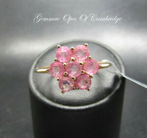 ̵ۥͥå쥹kɥɥԥ󥯥ե饹󥰥 9k gold 9ct gold pink sapphire cluster ring size s us size 9 24g