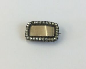 【送料無料】ネックレス アンティークゴールドテストシードパールブローチantique 14ct gold tested seed pearl mourning brooch 26g