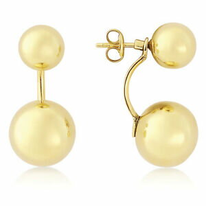 楽天hokushin【送料無料】ネックレス　レディースゴールドダブルボールスタッドイヤリングドロップladies 9ct gold convertible double ball drop stud earrings 7mm 10mm