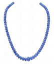 【送料無料】ネックレス タンザナイトカボションns1194tanzanite gemstone round cabochon bead strand ns119...