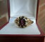 ̵ۥͥå쥹ӥơȥɥͥåȥ󥰥vintage retro 9ct yellow gold almandine garnet ring c1960s size u