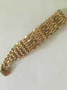 【送料無料】ネックレス イエローゴールドバーゲートブレスレットc1152 a 9ct yellow gold 5 bar gate bracelet