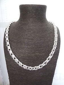 【送料無料】ネックレス　ソリッドスターリングシルバープレーンベルチャーチェーンsolid sterling sil..
