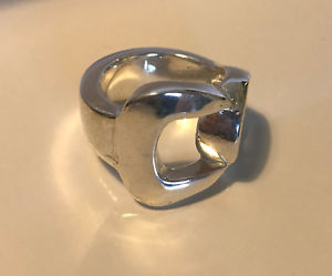 【送料無料】ネックレス　スパナリングsterling silver large spanner ring