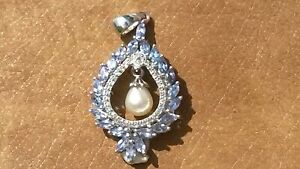 楽天hokushin【送料無料】ネックレス　タンザナイトペンダントnatural tanzanite and fresh water pearl pendant