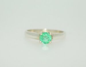 【送料無料】ネックレス　エメラルドエメラルド050ct natural emerald engagement ring authentic emerald